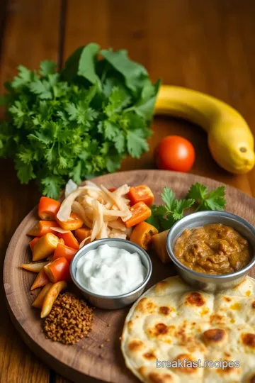 Waffle-Cooked Uttapam with Veggies Delight ingredients