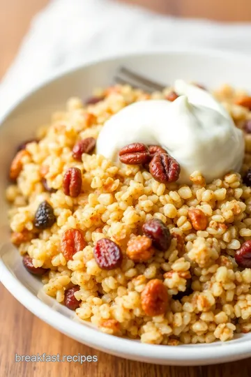 Warm and Nutty Cinnamon Quinoa presentation