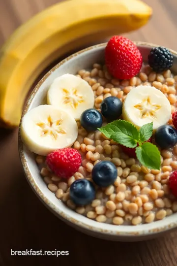 Wheat Berry Breakfast Bowl presentation