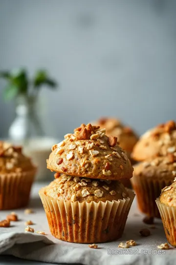 Wholesome Oat Muffins with Crunchy Topping presentation