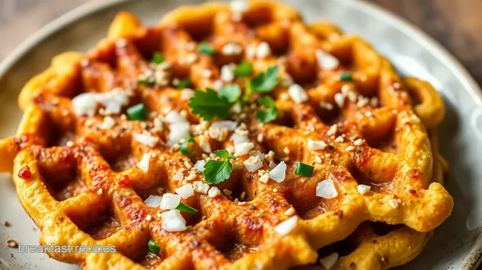 Easy Savory Besan Waffles with Spinach and Carrot